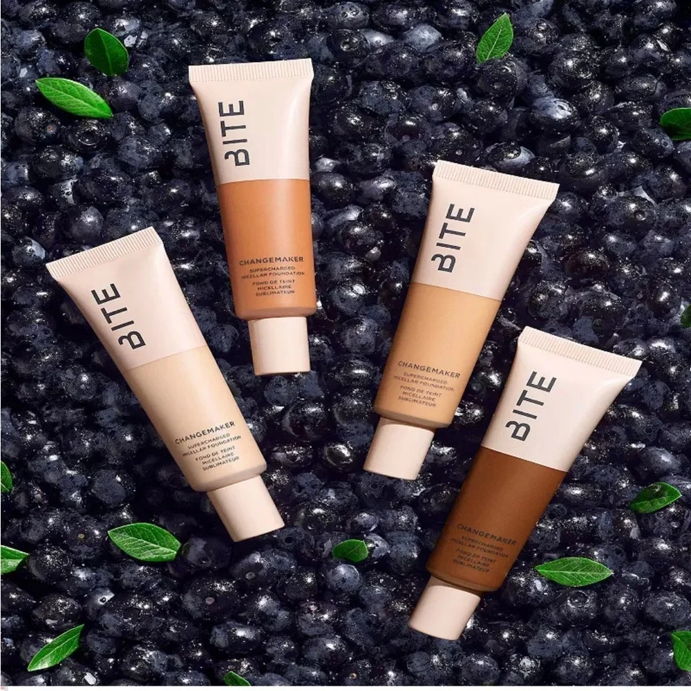 BITE BEAUTY Changemaker Foundation In T135 Tan with Warm Peach Undertone